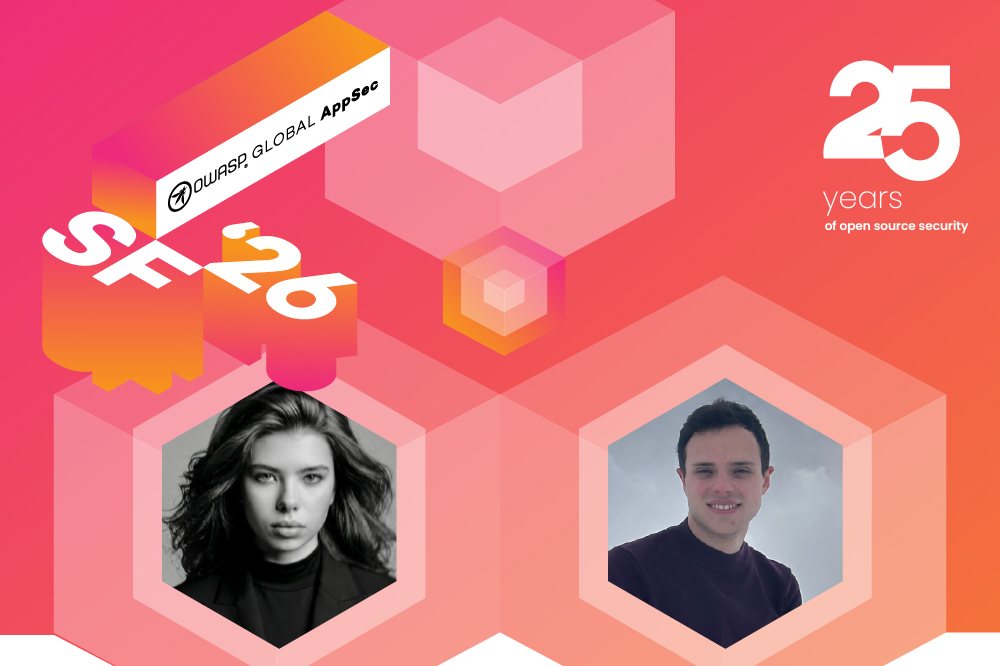 OWASP Global AppSec SF 2026 artwork with Polina Moshenets and Amro Haddadah